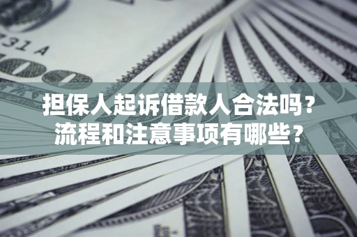 济南担保人起诉借款人合法吗？流程和注意事项有哪些？