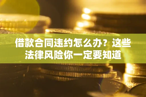 济南借款合同违约怎么办？这些法律风险你一定要知道