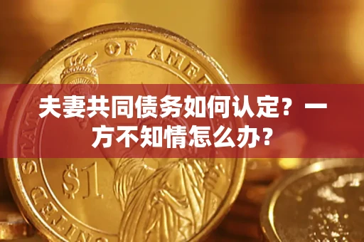 济南夫妻共同债务如何认定？一方不知情怎么办？